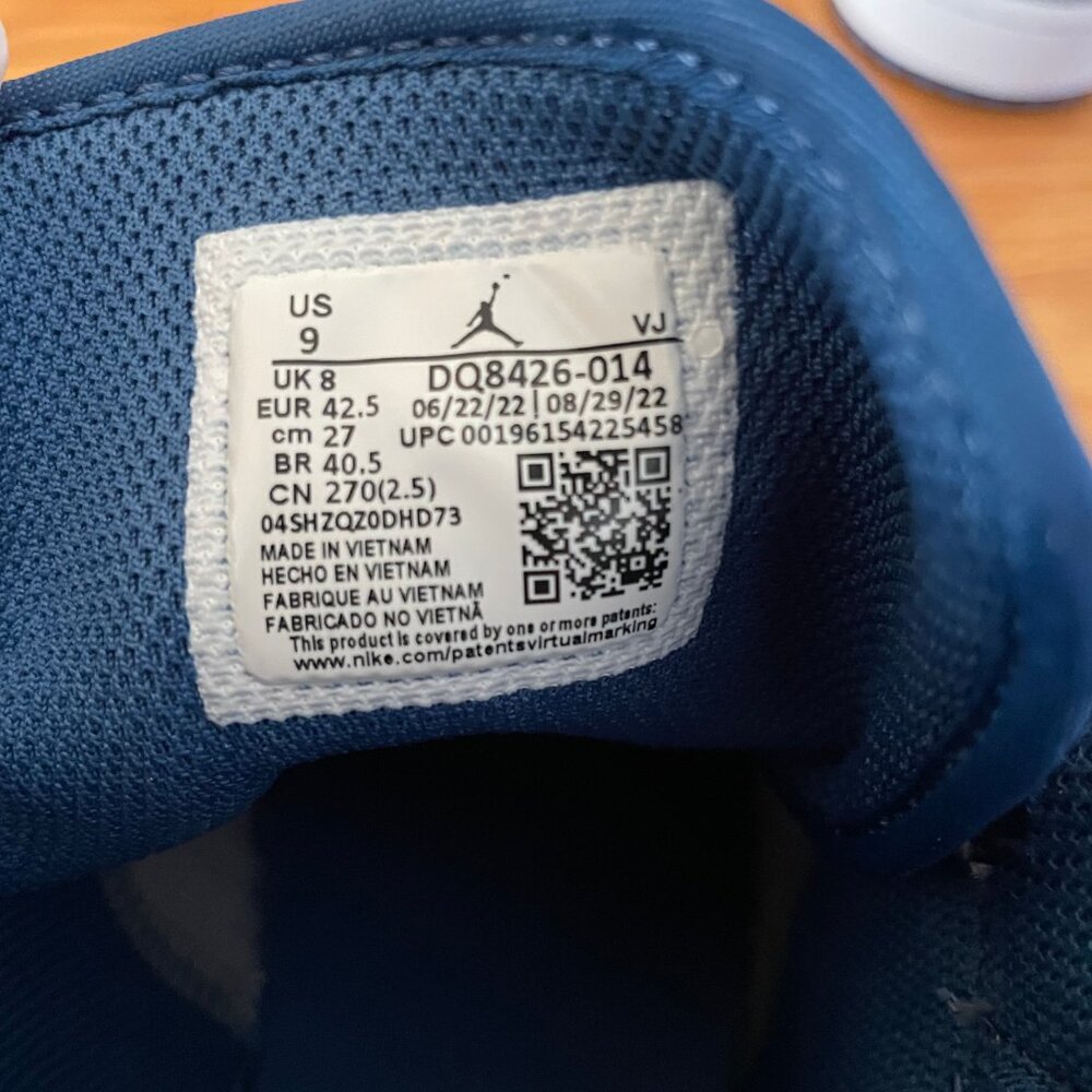 Nike Men's True Blue Mid Air Jordan 1 Mid Size 9 (Like New) - Picture 4 of 4